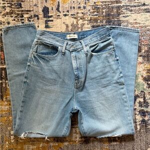Madewell Light Wash, High Waisted, Straight Jeans